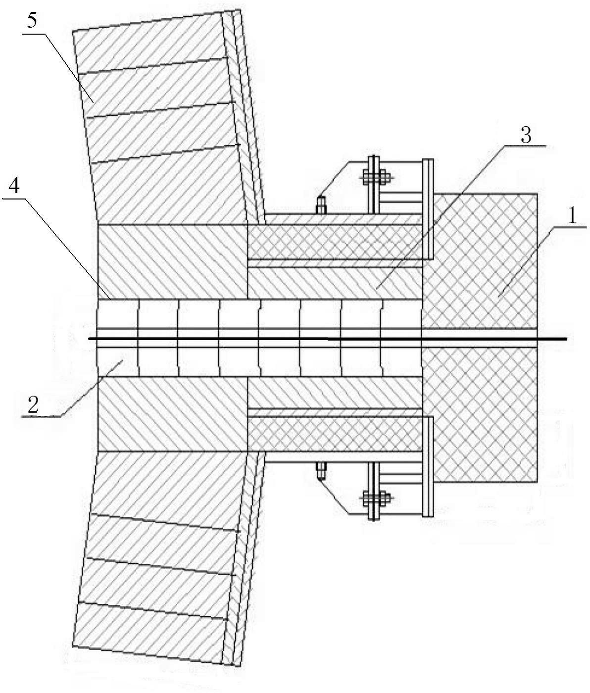 Method for changing refractory brick at tapping hole of direct current electric arc furnace