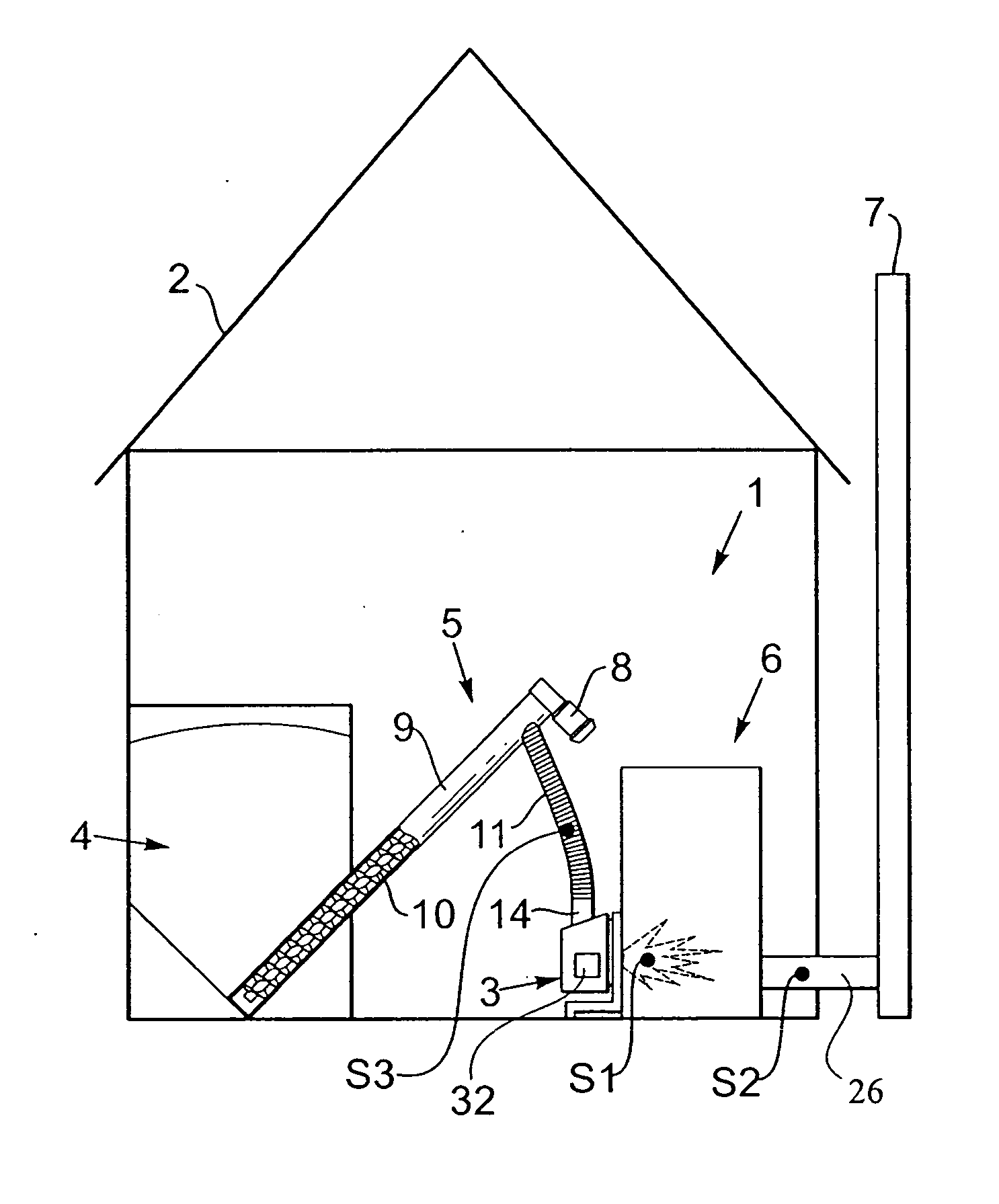 Device and method for the combustion of granular, solid fuel