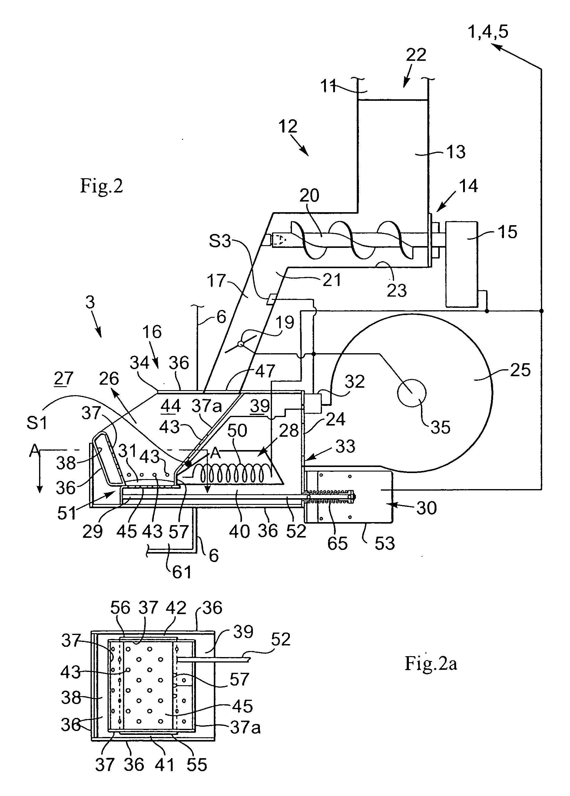 Device and method for the combustion of granular, solid fuel