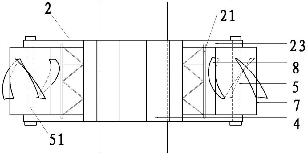Rotary guiding composite material bumper