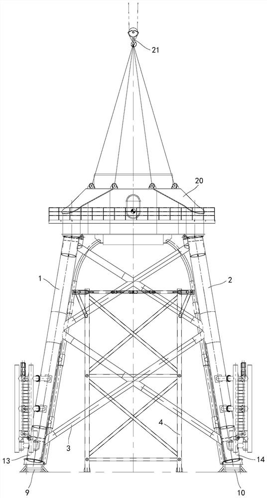 A method of constructing an offshore wind power jacket