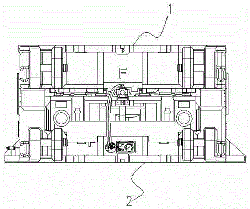 Automatic discharging structure of stamping die for doorsill inner plate connecting part