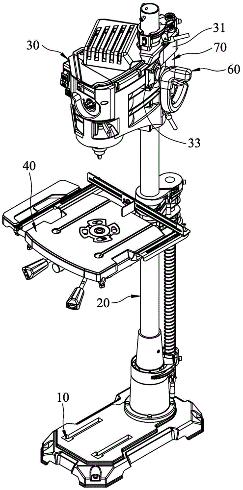 Drill press with a quick drilling apparatus