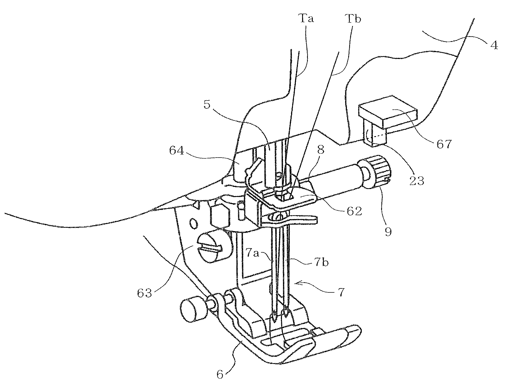 Sewing machine provided with needle bar rocking mechanism