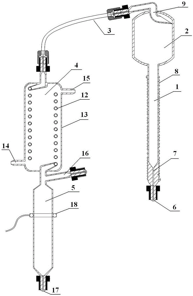 Microtube distillation and condensation method and device