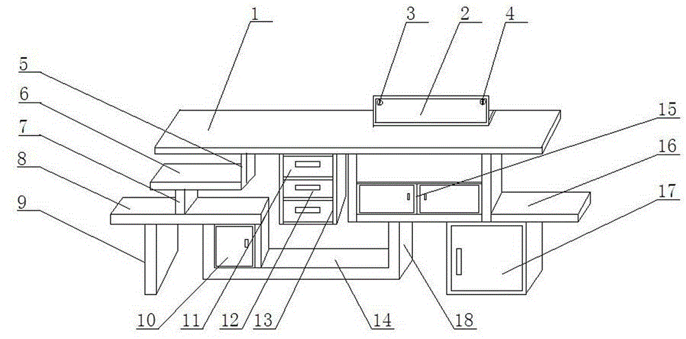 Television cabinet with hidden cabinet