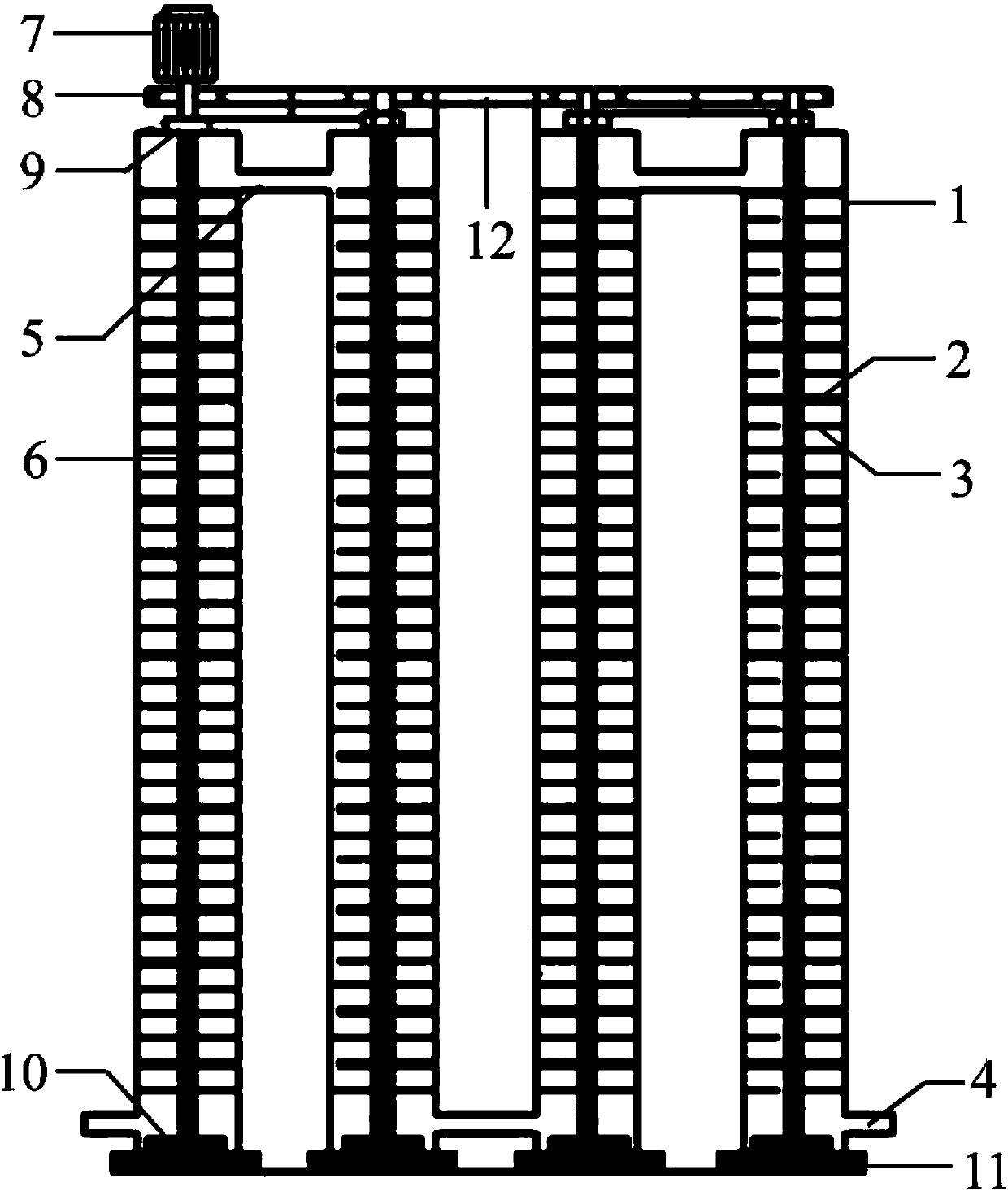 Rotating electrode tube type electrochemical reactor and application thereof