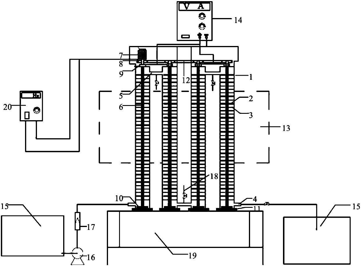 Rotating electrode tube type electrochemical reactor and application thereof