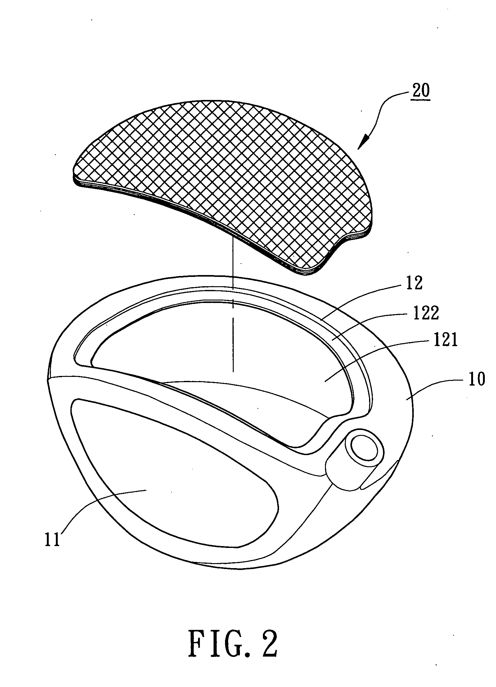Golf club head and composite plate therefor
