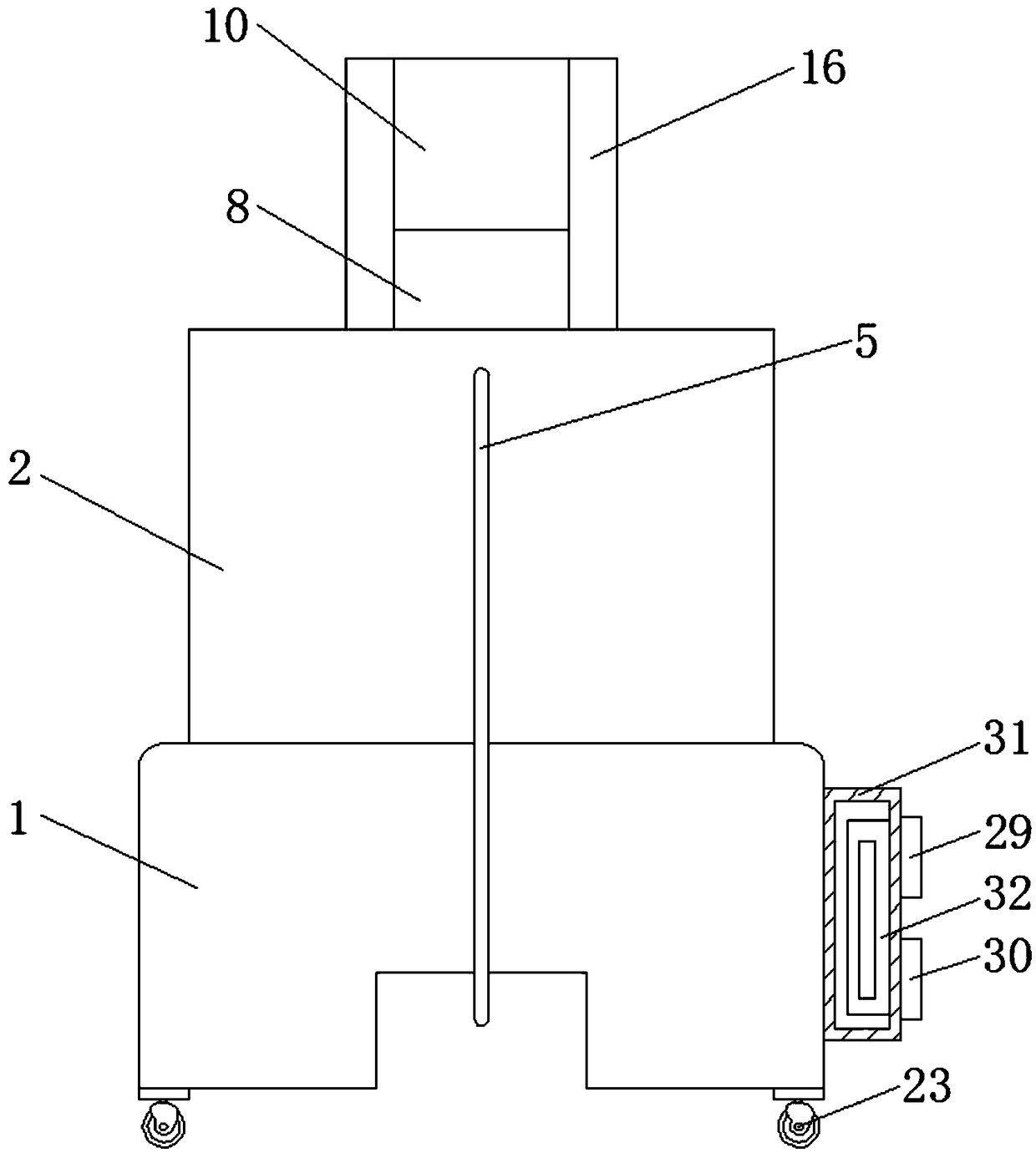 Coating stirring and blending device for construction