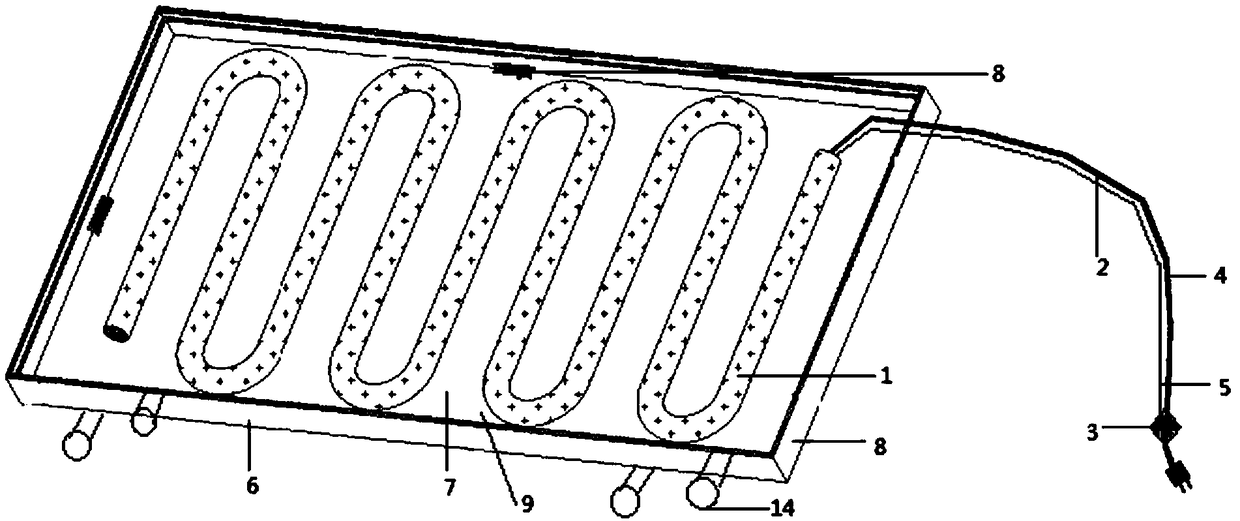 Low-voltage and weak-current movable floor heater