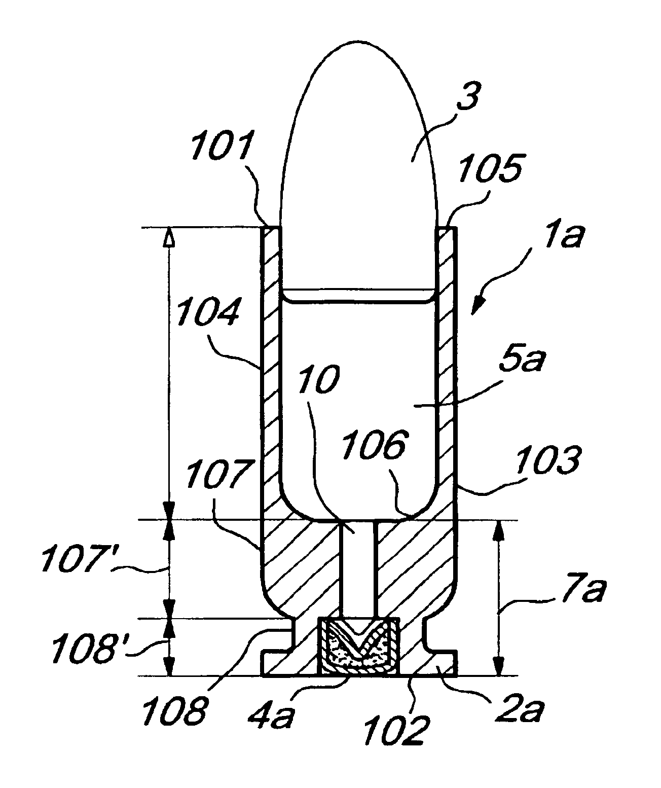 Shell for bullets of automatic or semiautomatic firearms with intertial closure