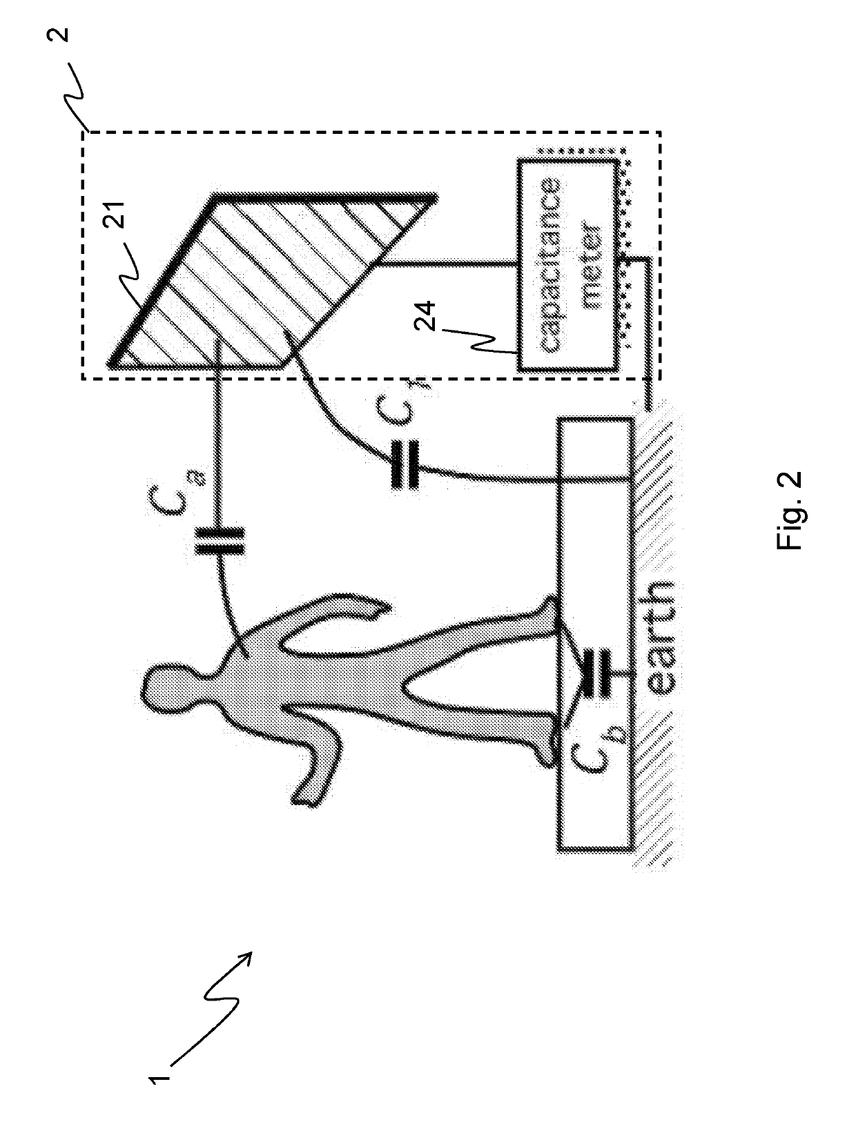 Capacitive Sensor and Method for Sensing Changes in a Space