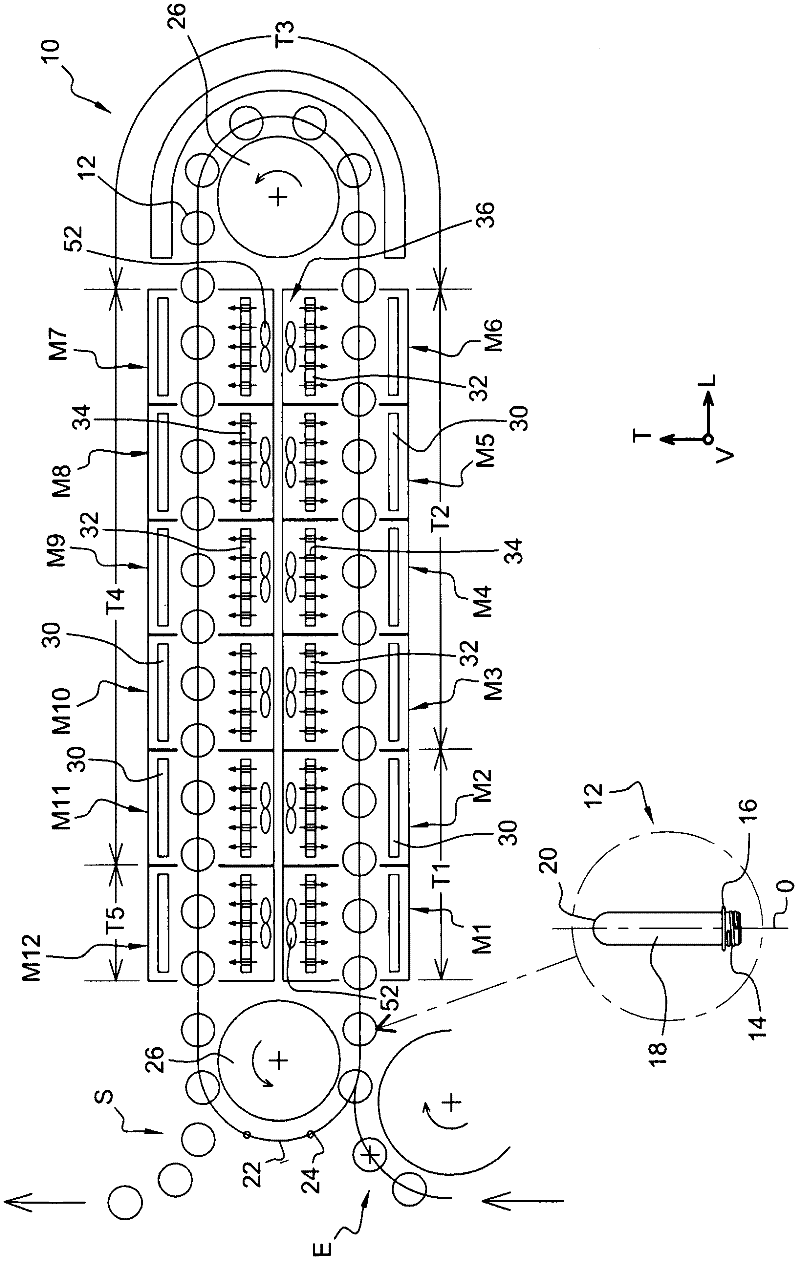 Furnace for thermal regulation of preforms and control method of an air cooling device fitted to such a furnace