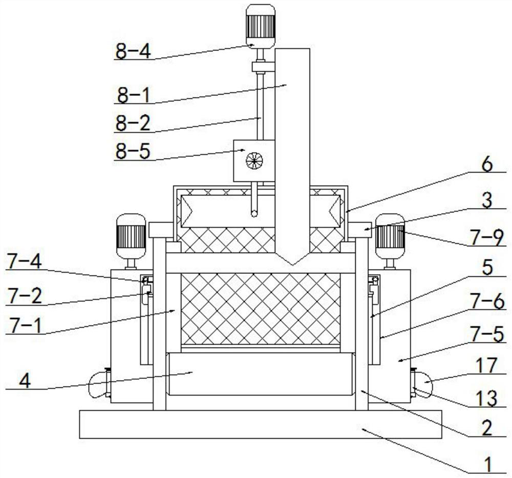 Dust-proof device with dust removal structure for chip mounter