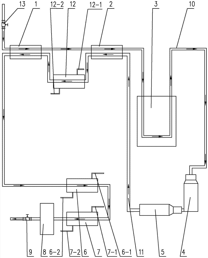 A nitrogen-free circulation heating device for partial oxidation system