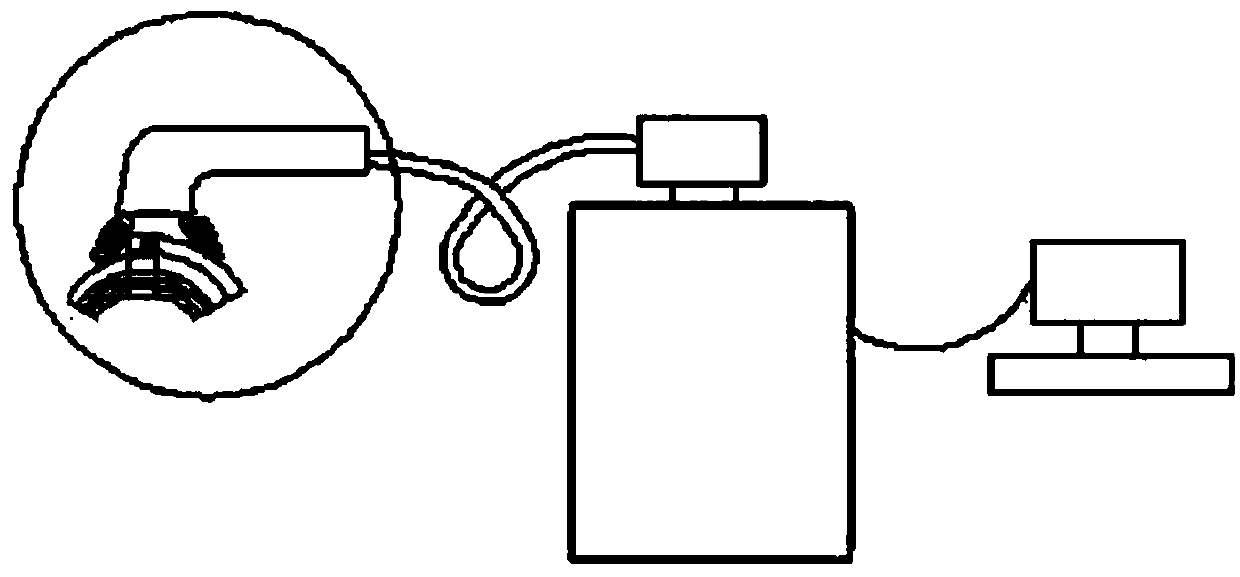 Probe self-displacement type vertical B-mode ultrasound machine