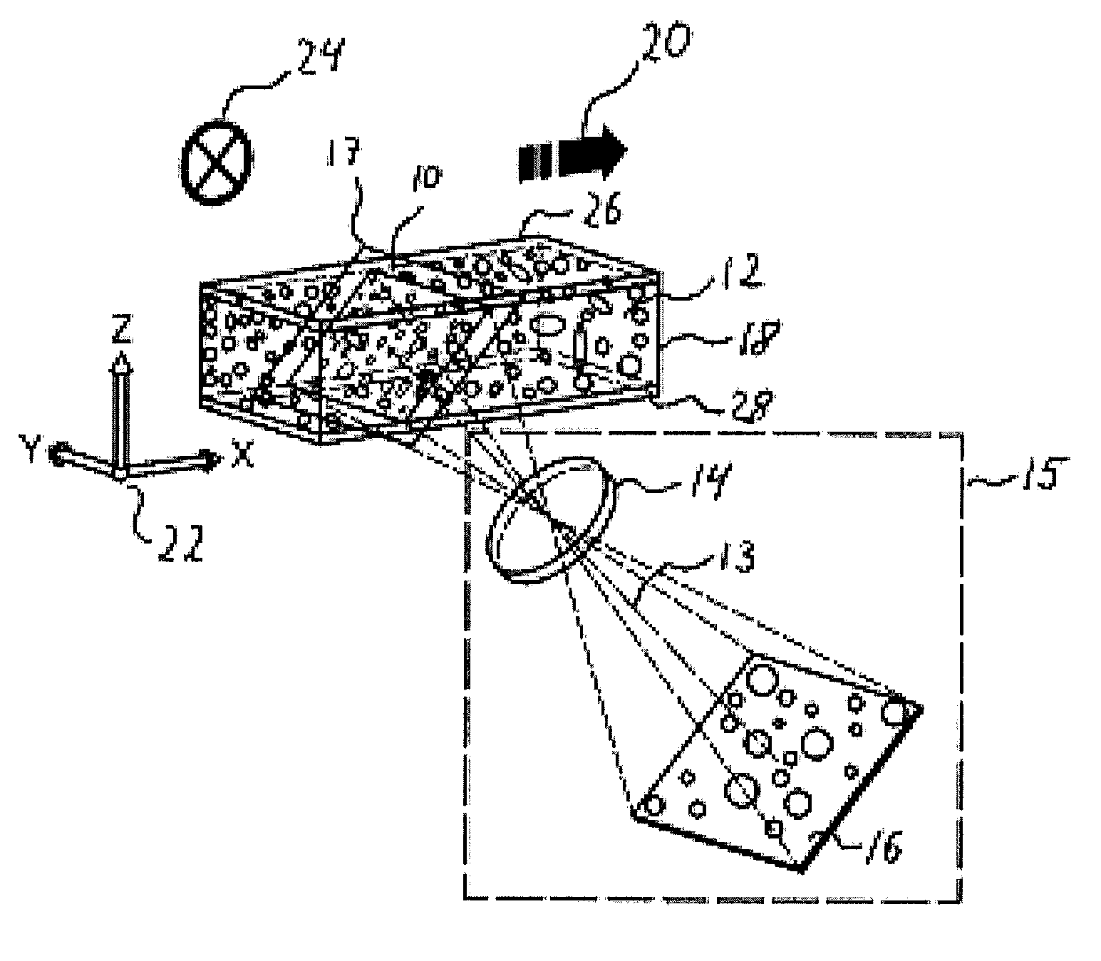 Optical sectioning of a sample and detection of particles in a sample