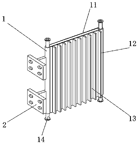 Double aluminum automobile radiator
