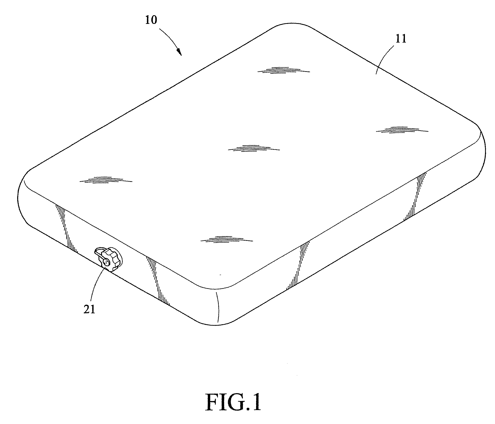 Layered structure of inflatable pad
