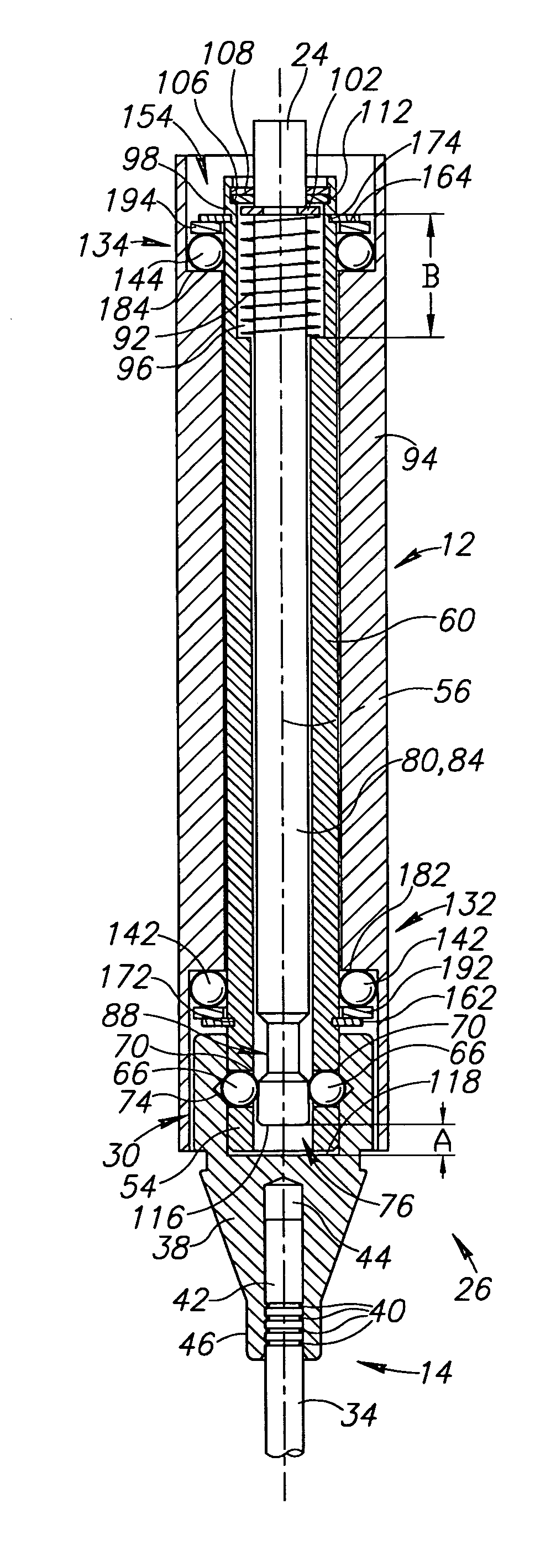 Gun barrel cleaning device with quick-detachable cleaning implement