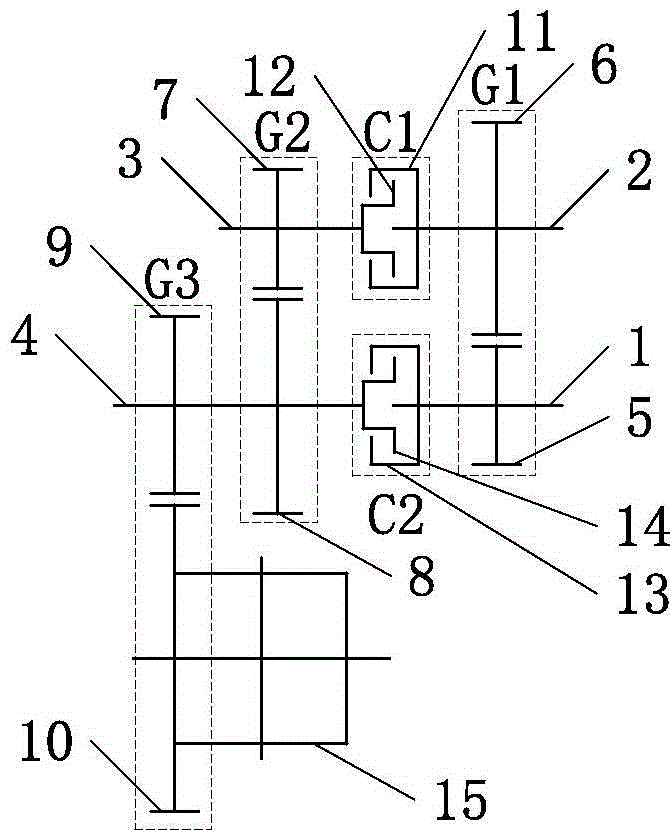 Automatic two-gear transformer for pure electric automobile