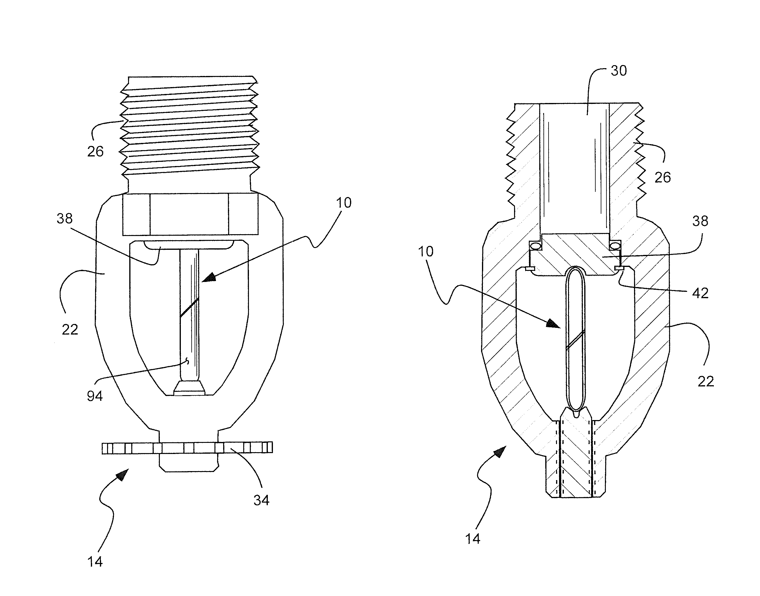 Heat-sensitive trigger for a fire sprinkler valve