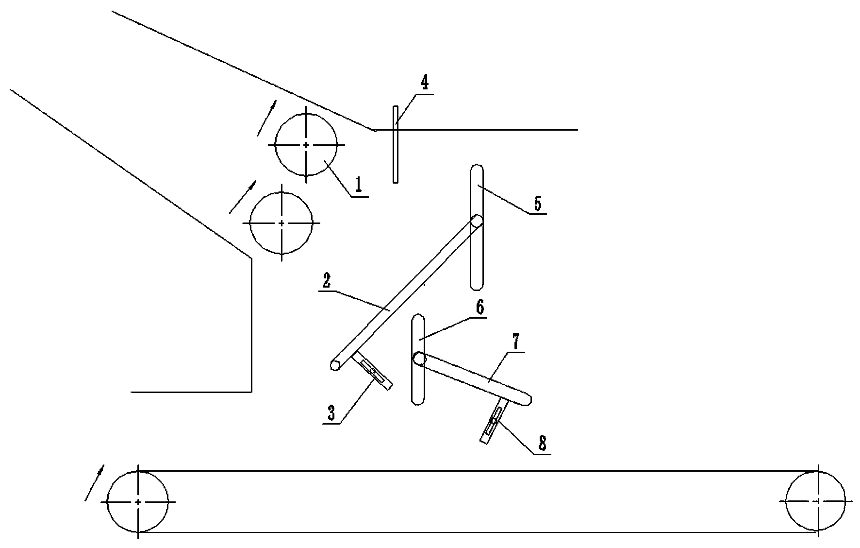 Unpowered layered and lined coal feeding device of chain grate boiler