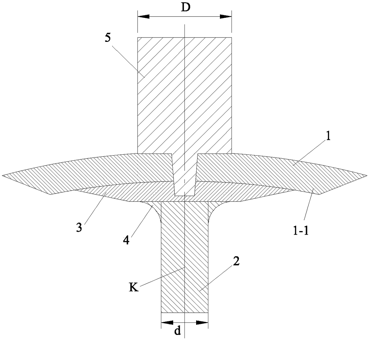 T-shaped self-support structure suitable for curved surface friction stir welding