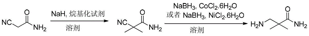 Preparation method for 3-amino-2, 2-dimethylpropionamide