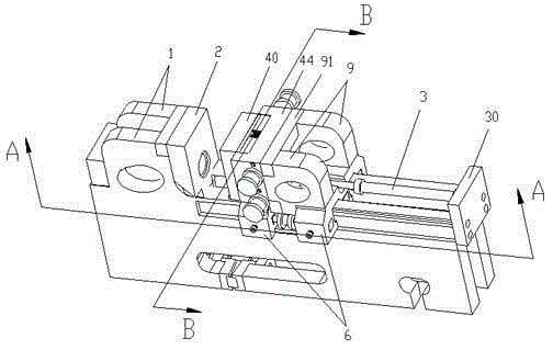 A locking mechanism for a movable mold on a die-casting machine or an injection molding machine