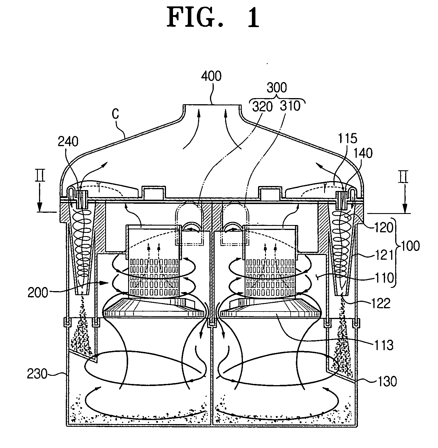Multi-cyclone dust collecting apparatus