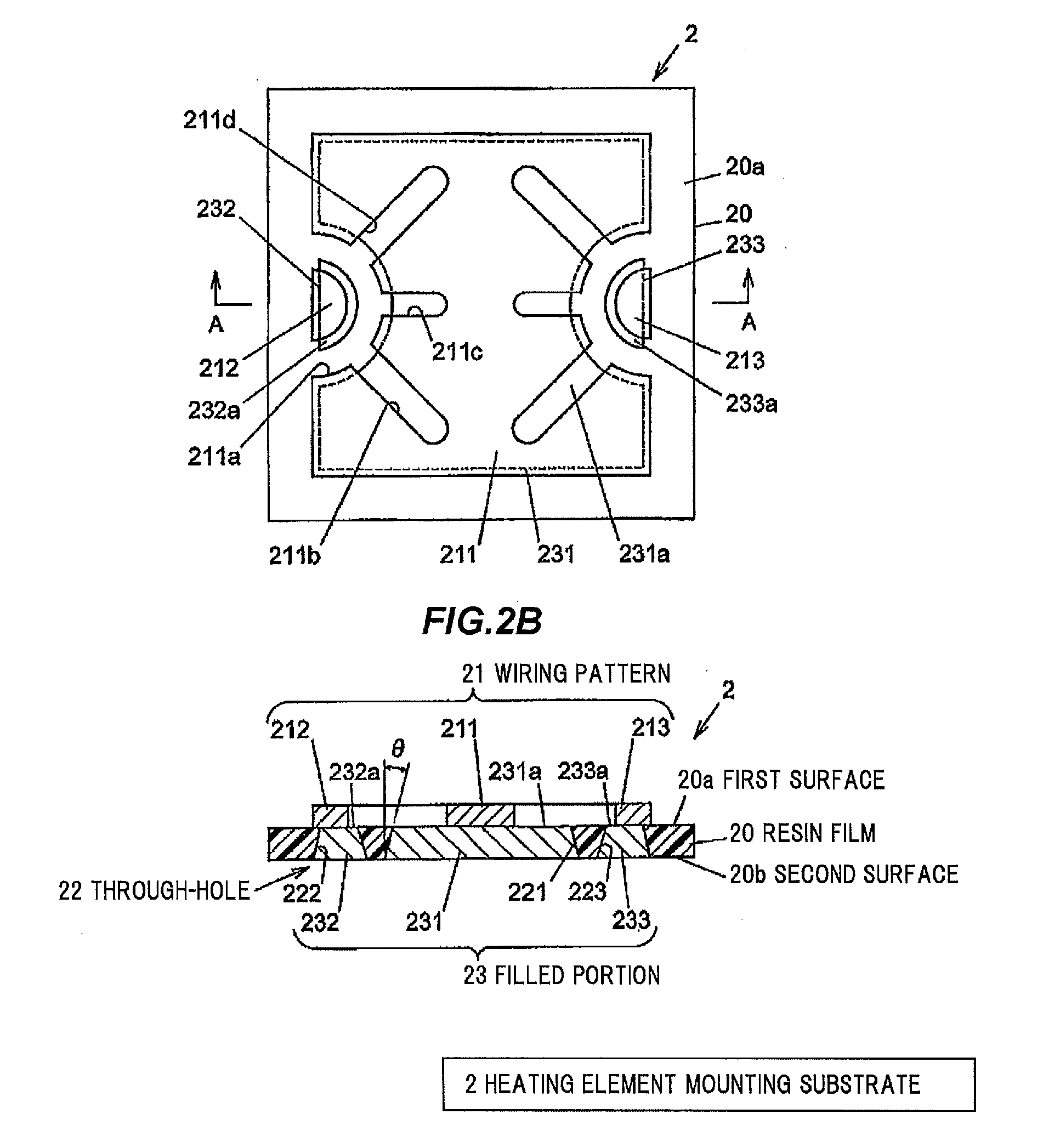 Heating element mounting substrate, method of manufacturing the same and semiconductor package