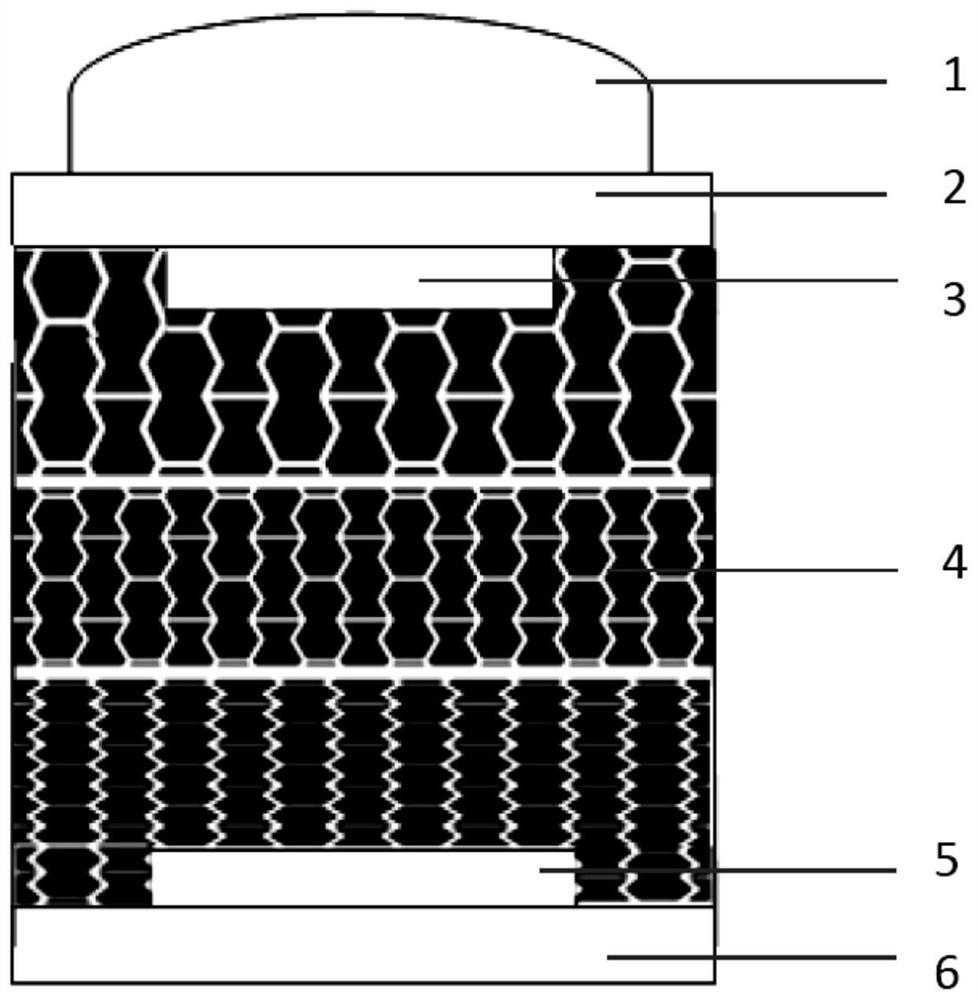 Capacitive flexible tactile sensor with gradient zero Poisson's ratio structure and its preparation method