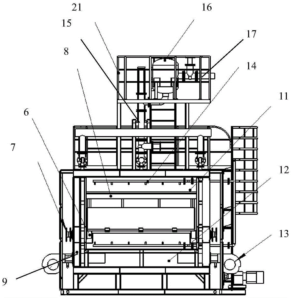 Harmless classification-free solid waste splitting decomposition device and splitting decomposition method