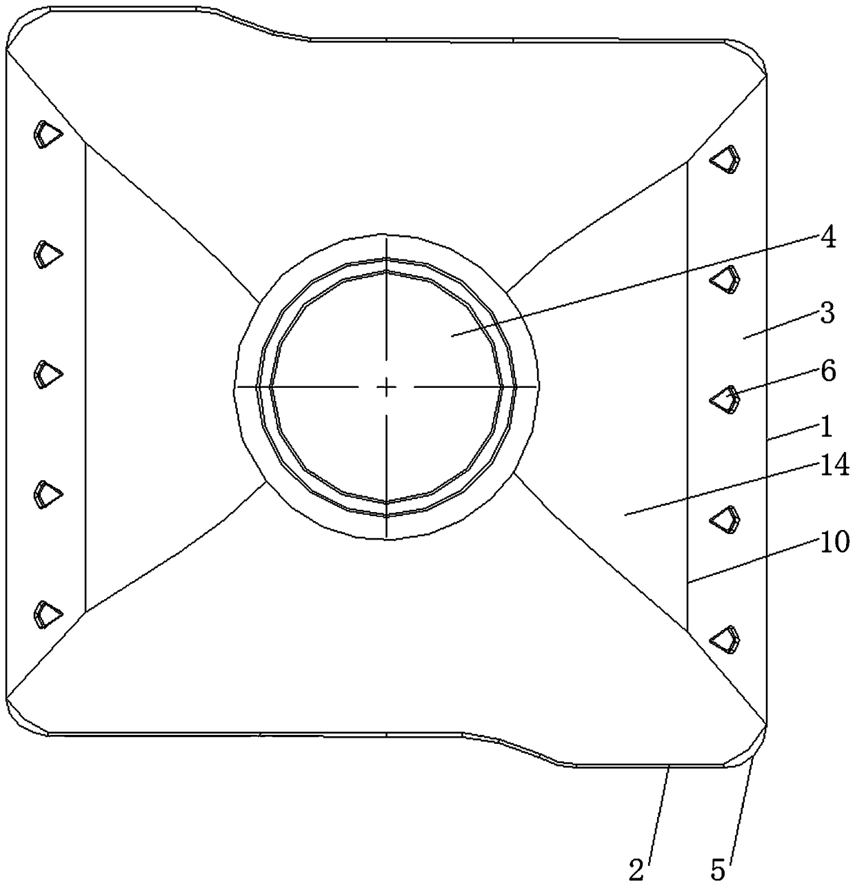 A kind of titanium alloy processing high-strength square milling insert