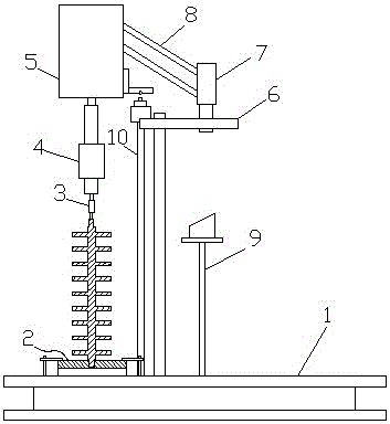 Chamfering device for central hole of crankshaft