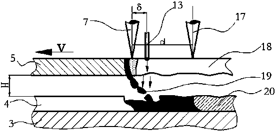 Welding method for thin steel plate corner connection connector