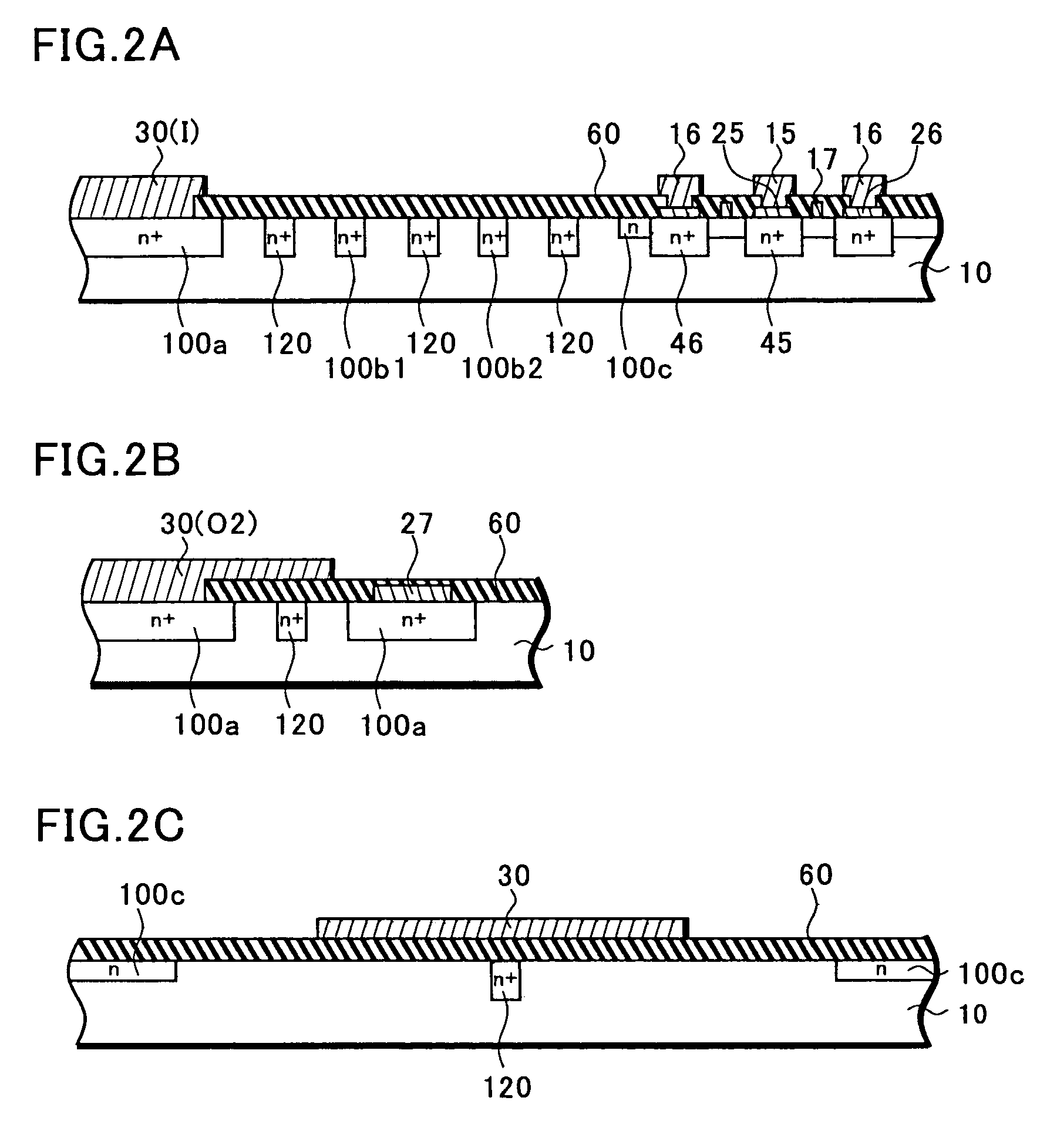 Semiconductor device with floating conducting region placed between device elements