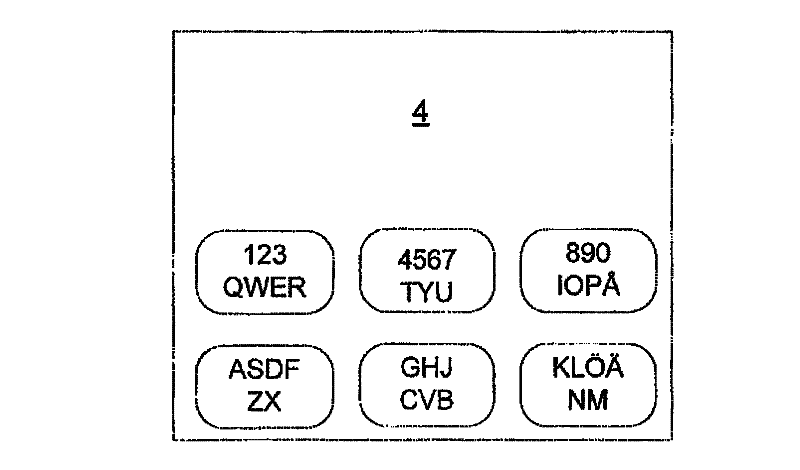 Communication device with multilevel virtual keyboard