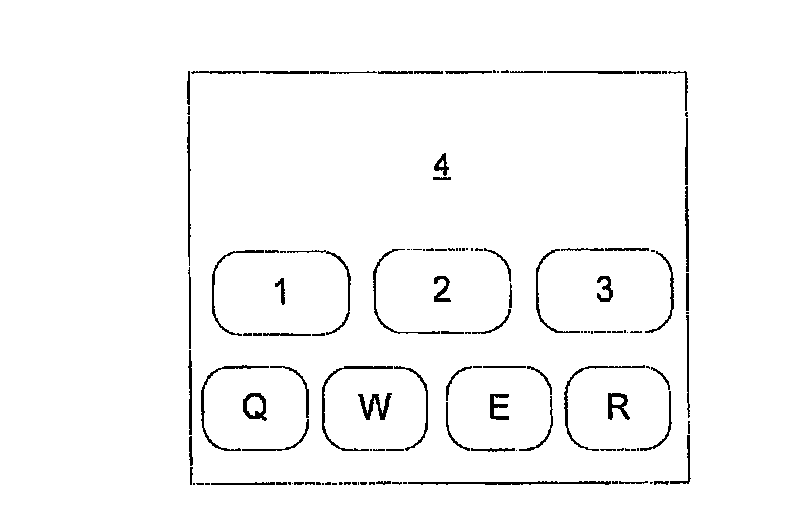 Communication device with multilevel virtual keyboard