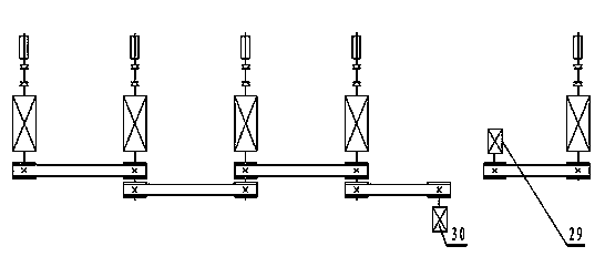 Lead belt production line for anodes and cathodes of storage batteries