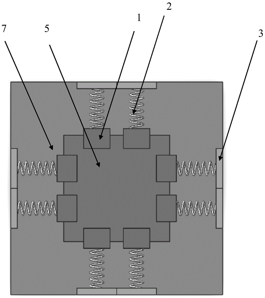 Multi-direction wideband energy harvesting device based on vibration friction