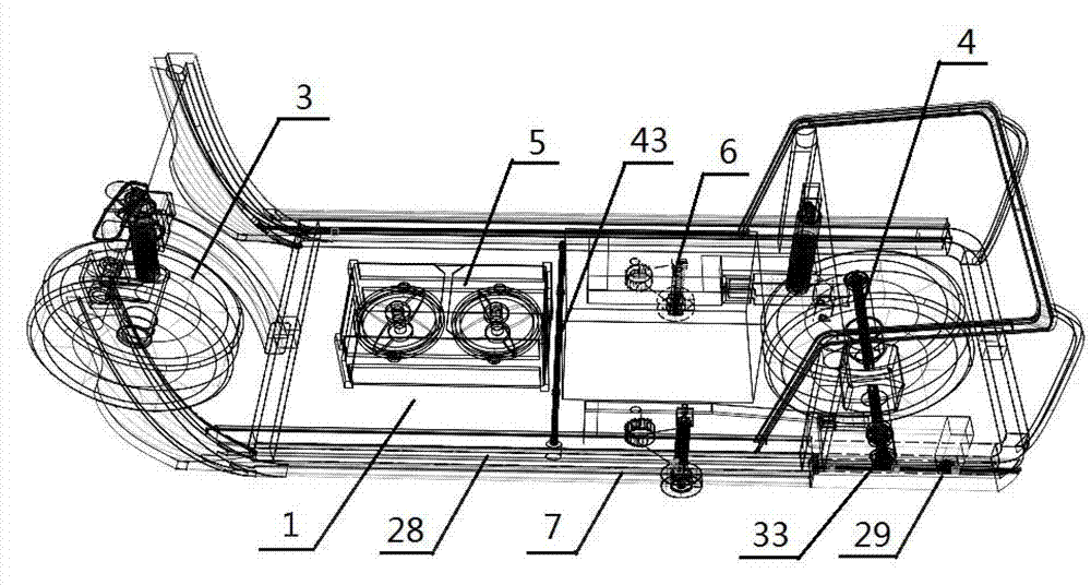 Chassis assembly of double-body vehicle