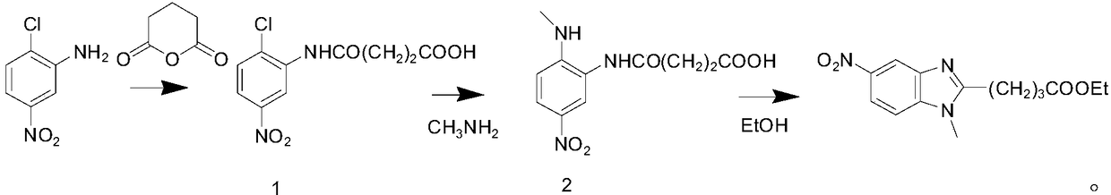 Method for synthesizing bendamustine hydrochloride intermediate