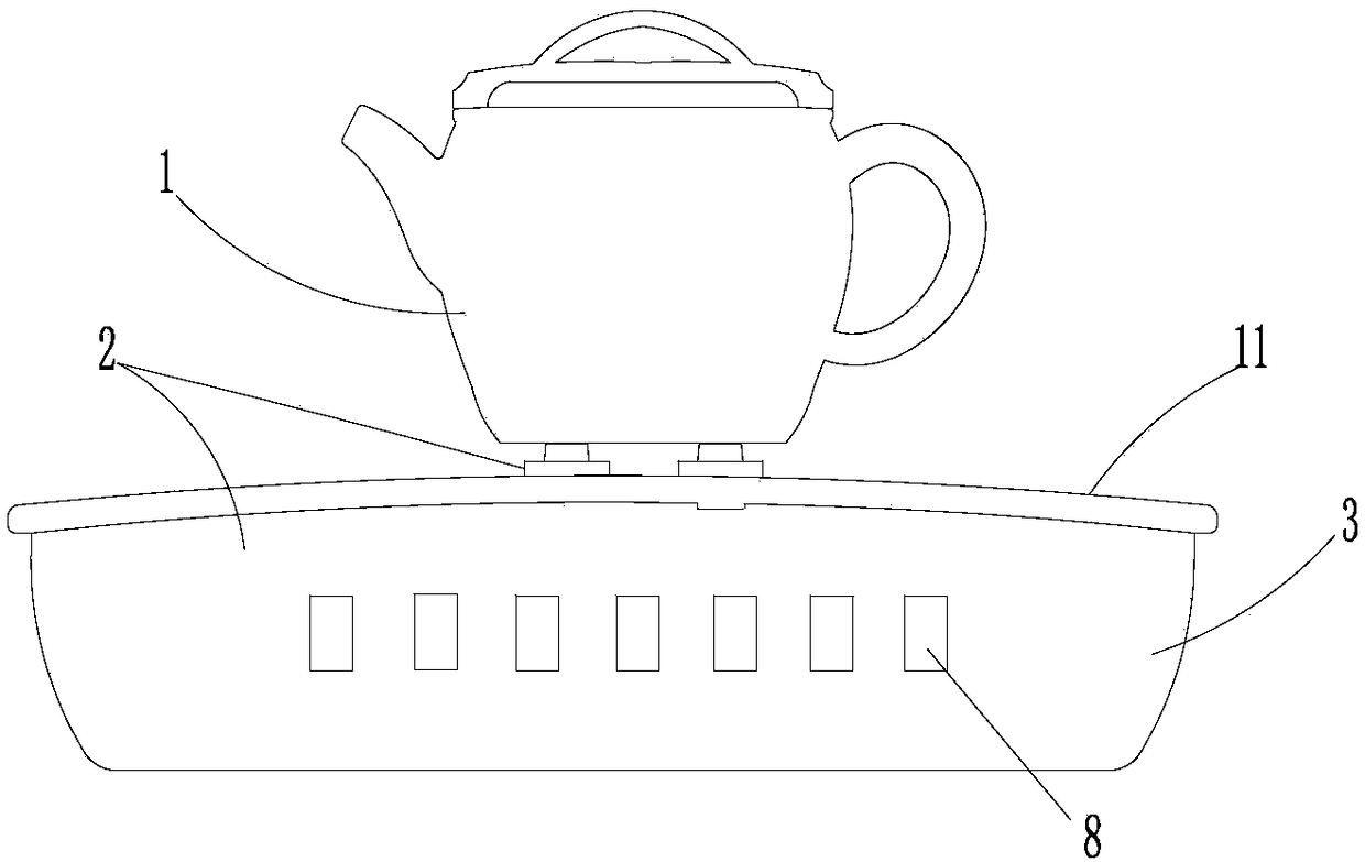 Tea water device, tea making method thereof, tea leaf washing method and tea stain removing method
