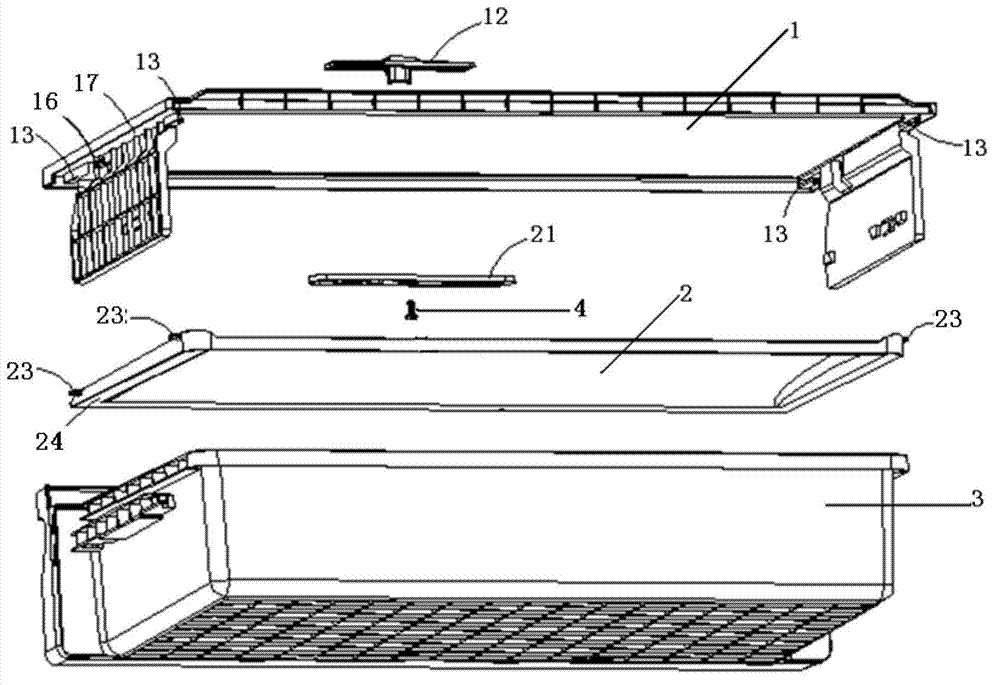 Freshness retaining and sealing device and refrigerator