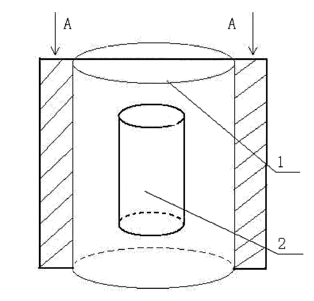 Preparation method of biological function composite auxetic hydrogel with shell core structure