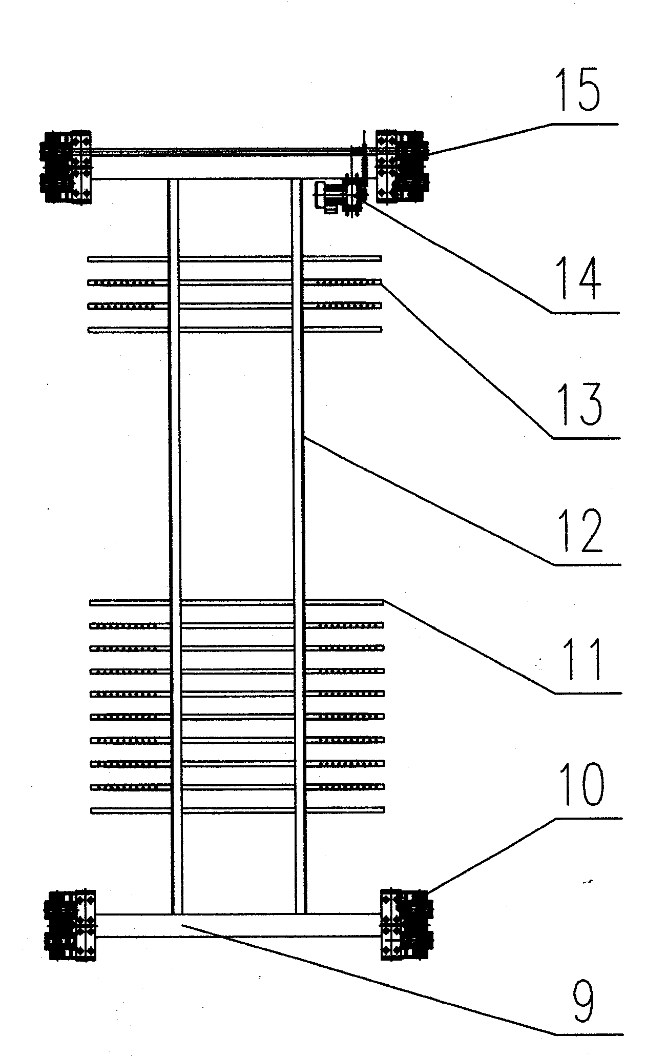 Longitudinal connected comb-tooth-type vertical lifting parking equipment