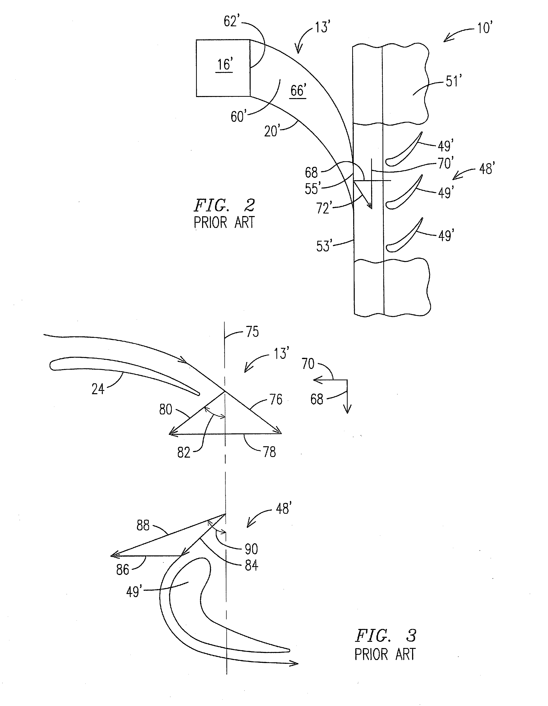 Mid-section of a can-annular gas turbine engine with an improved rotation of air flow from the compressor to the turbine